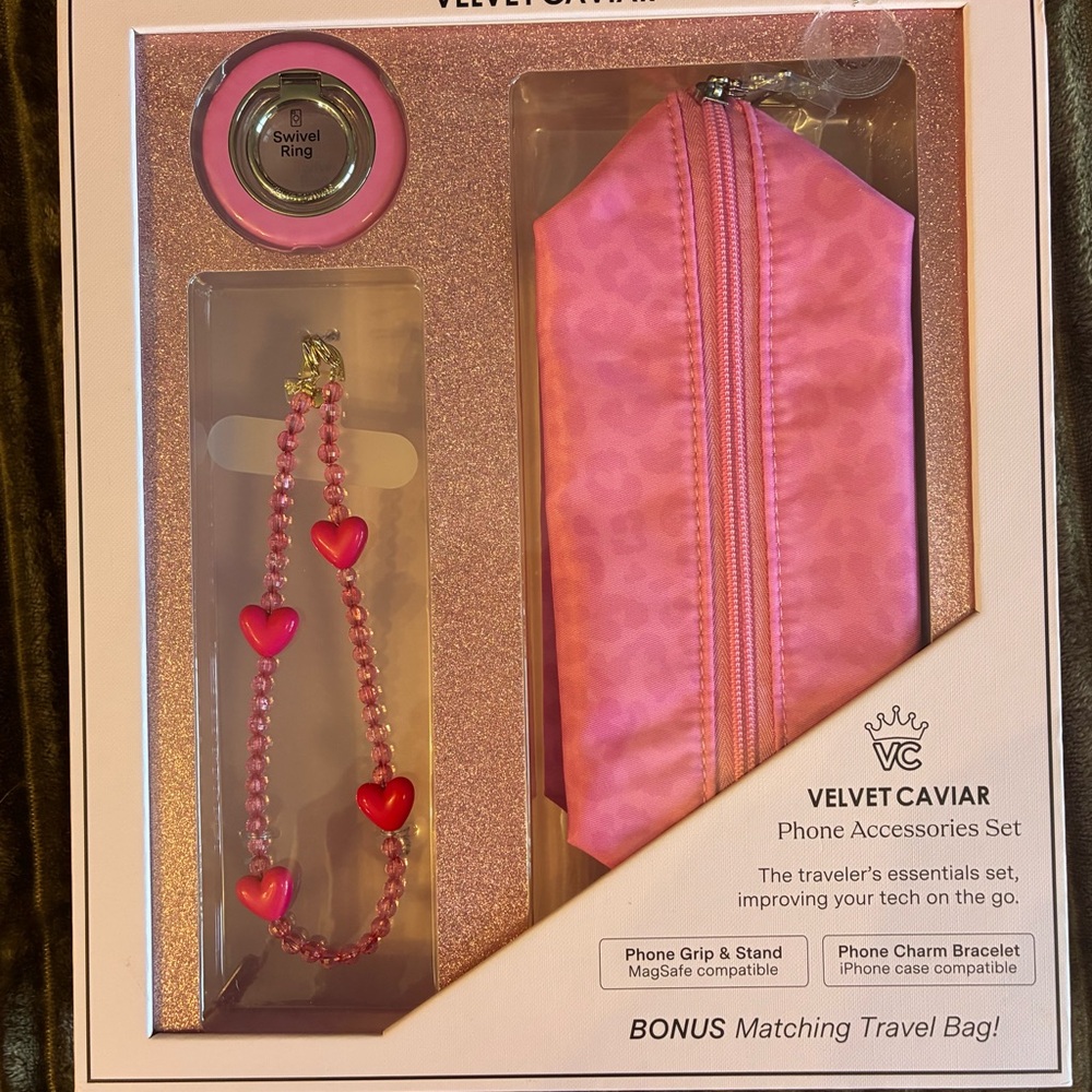 Velvet Caviar Pink Heart Phone Case Set
